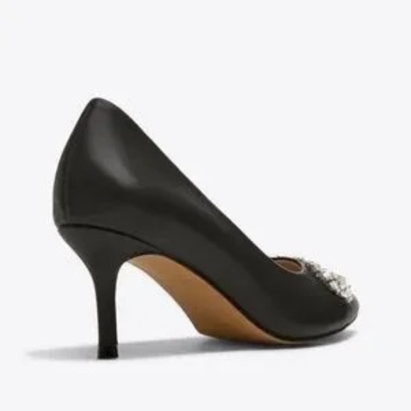 Draper James Ginny in Belle Meade Black Leather with Rhinestone Bows - Picture 5 of 7